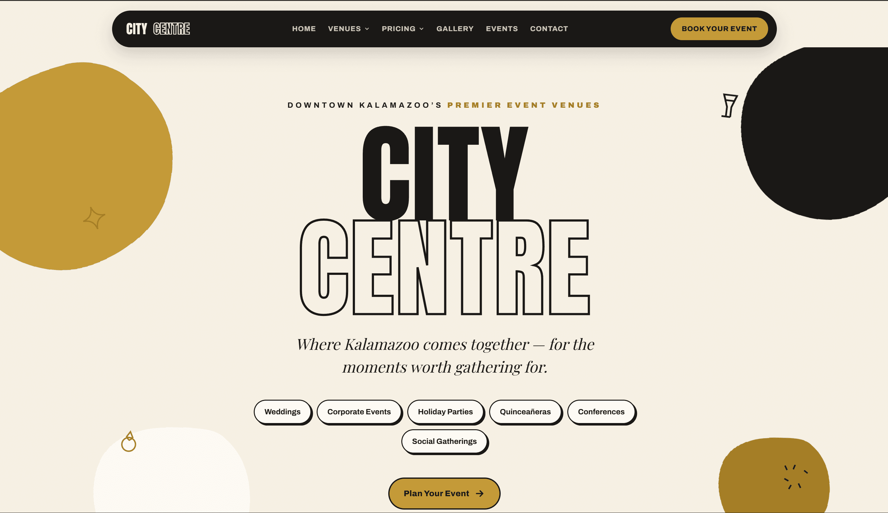 Kalamazoo City Centre — Events / Hospitality project by Element Web Company