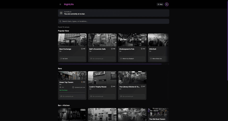 Nightlife Out — Nightlife / Consumer Web project by Element Web Company