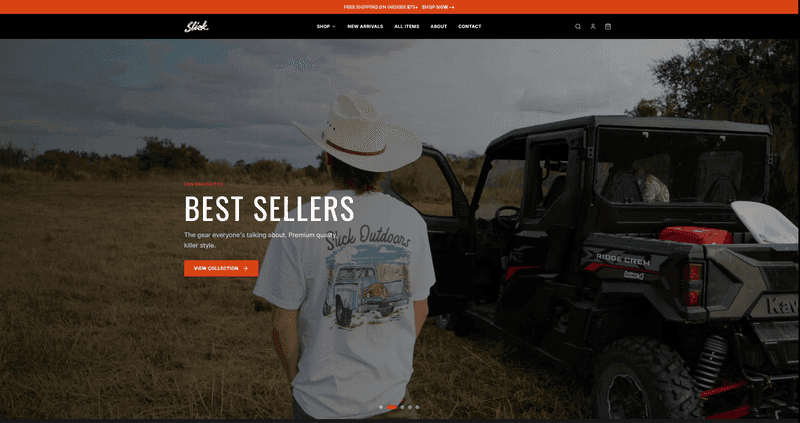 The Slick Stevie — E-commerce / Apparel project by Element Web Company